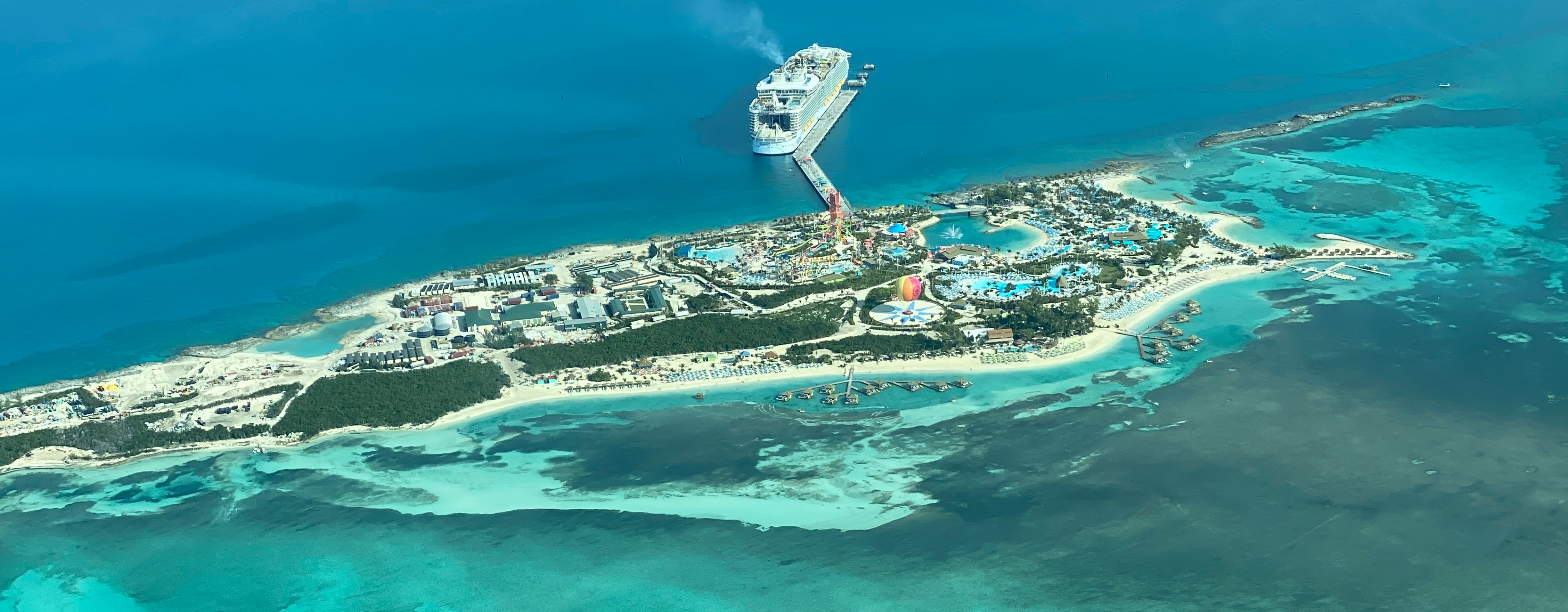 A cruise ship in the Caribbean