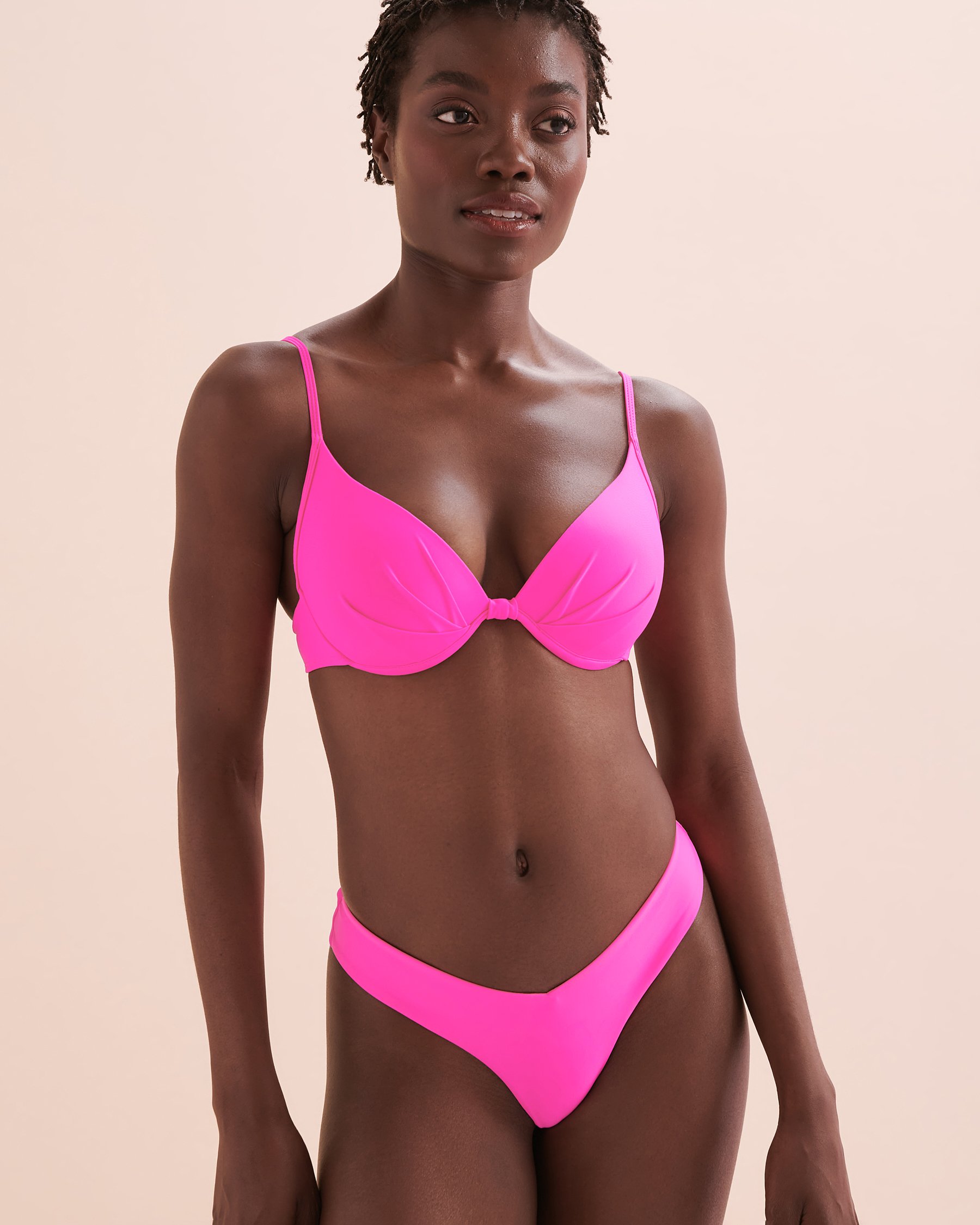 Neon pink bikini top on sale