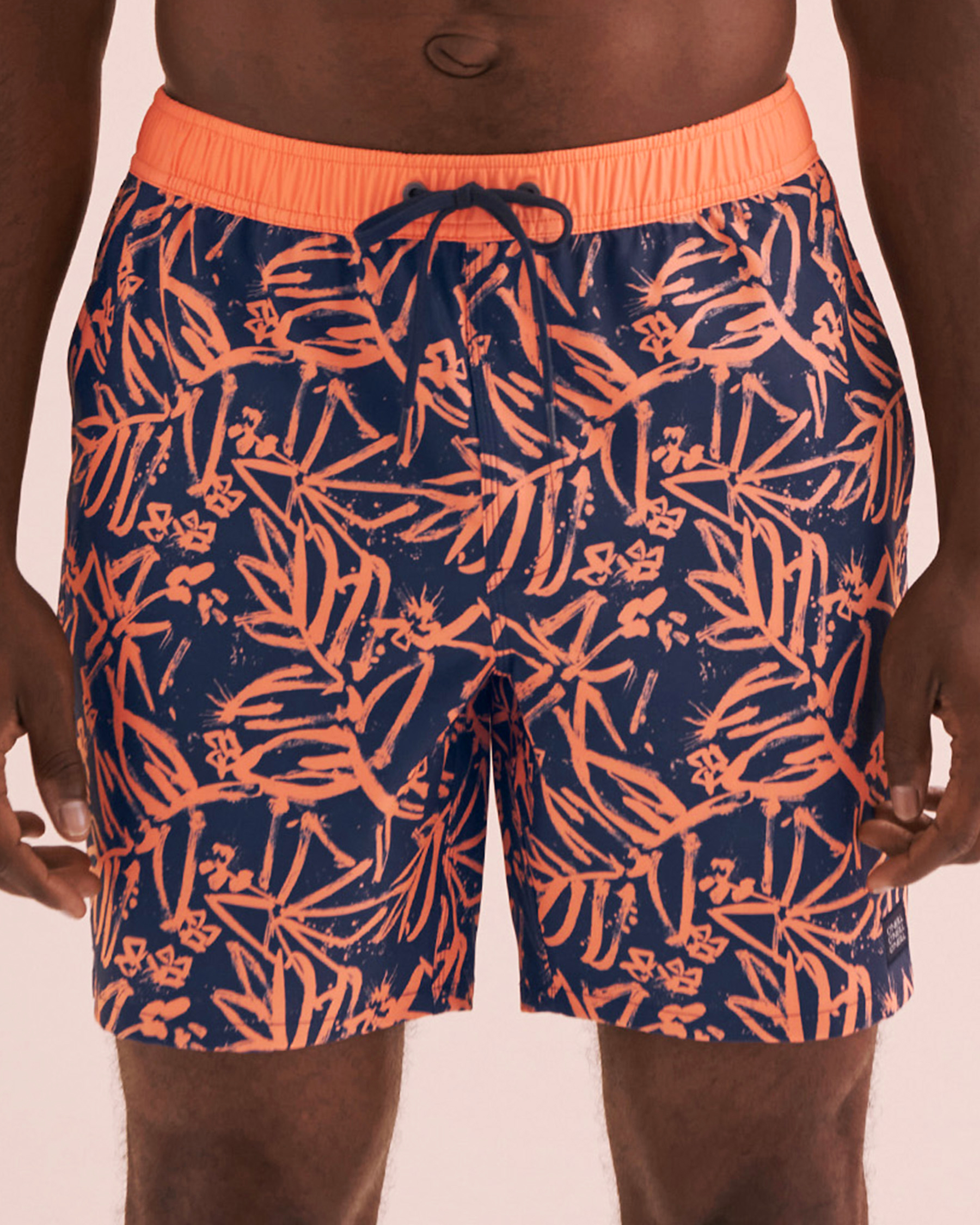 O'NEILL Hermosa Volley Swimsuit Navy & Orange Leaves SP4106018 - View1