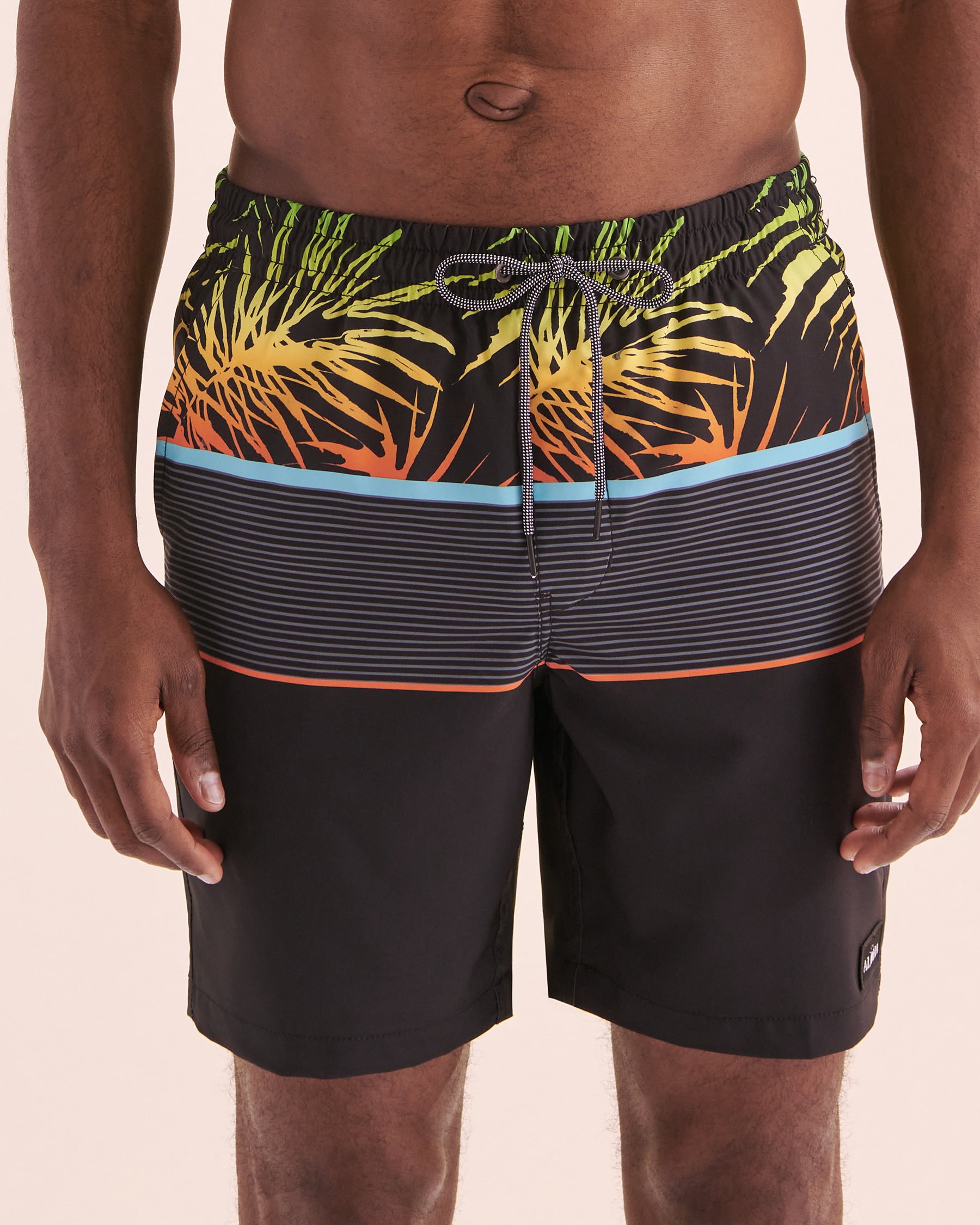 LUCKY ALOHA Rays Volley Swimsuit Black RYS1350 - View1