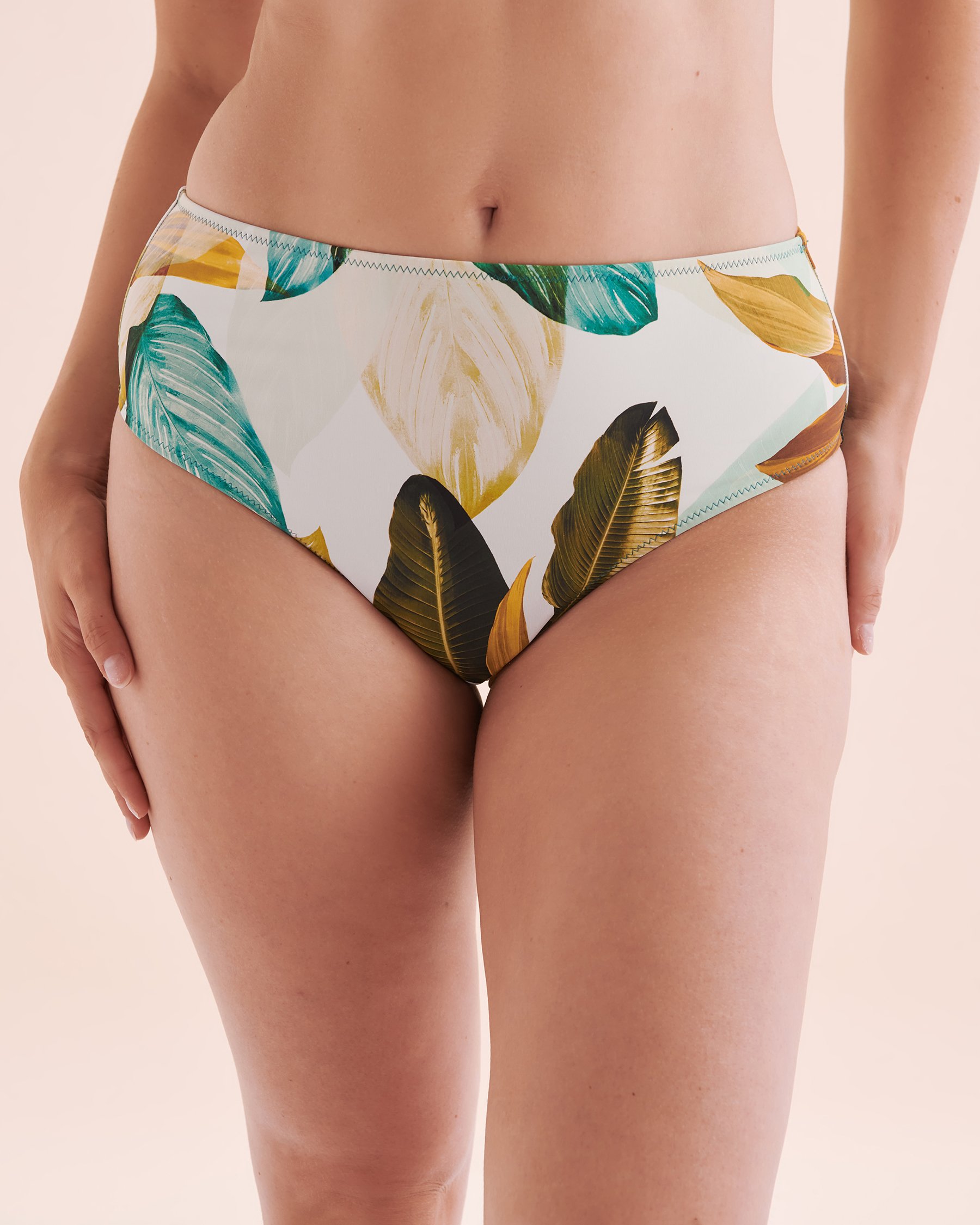 EVERYDAY SUNDAY Pacific Jungle High Waist Bikini Bottom Tropical print ESBEAW00866A - View1